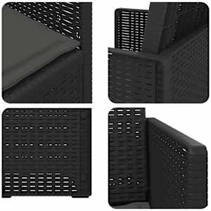 Zahradní jídelní židle 2 pcs Antracitová PP - obrázek 8