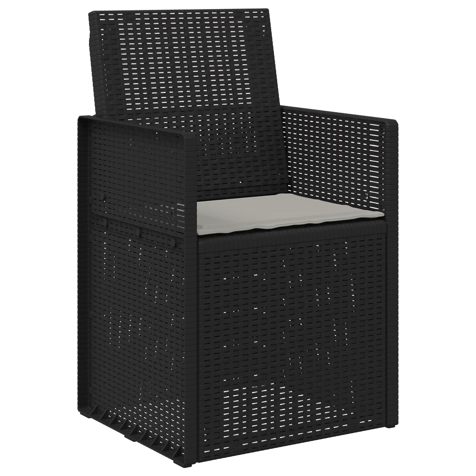 Vrtni jedilni stoli 2 pcs Antracit in svetlo siva PP - slika 4