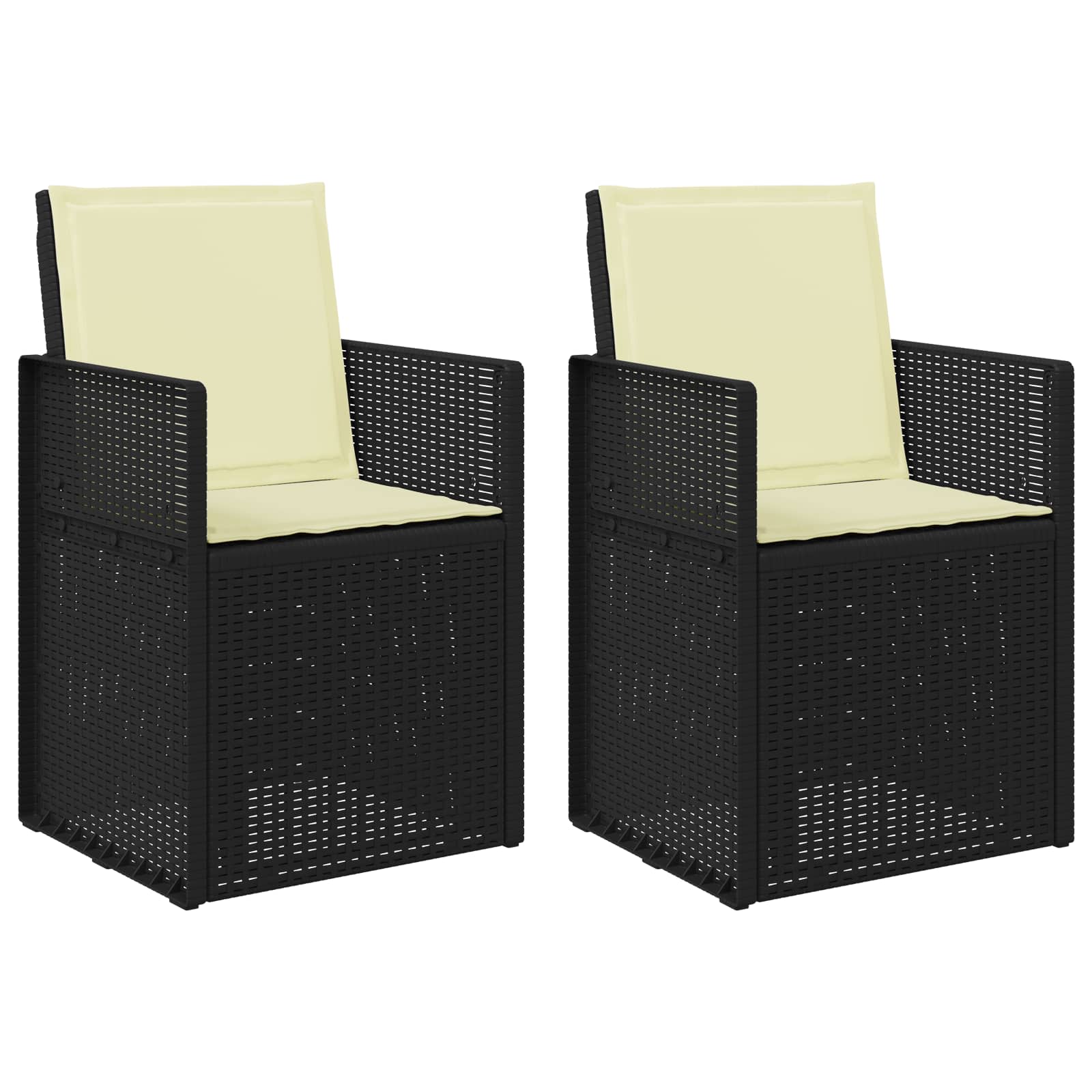 Vrtni jedilni stoli 2 pcs Antracit in krem PP - slika 2