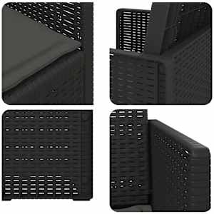 Zahradní jídelní židle 2 pcs Antracitová PP - obrázek 8
