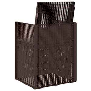 Zahradní jídelní židle 2 pcs Hnědá a krémová PP - obrázek 7