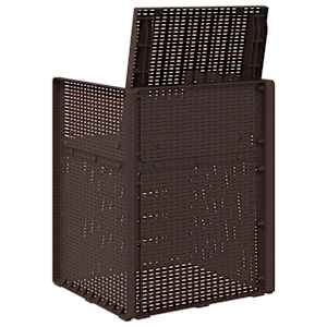 Zahradní jídelní židle 2 pcs Hnědá a antracitová PP - obrázek 7