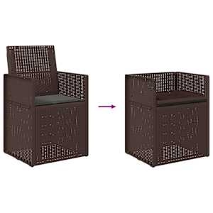 Zahradní jídelní židle 2 pcs Hnědá a antracitová PP - obrázek 9