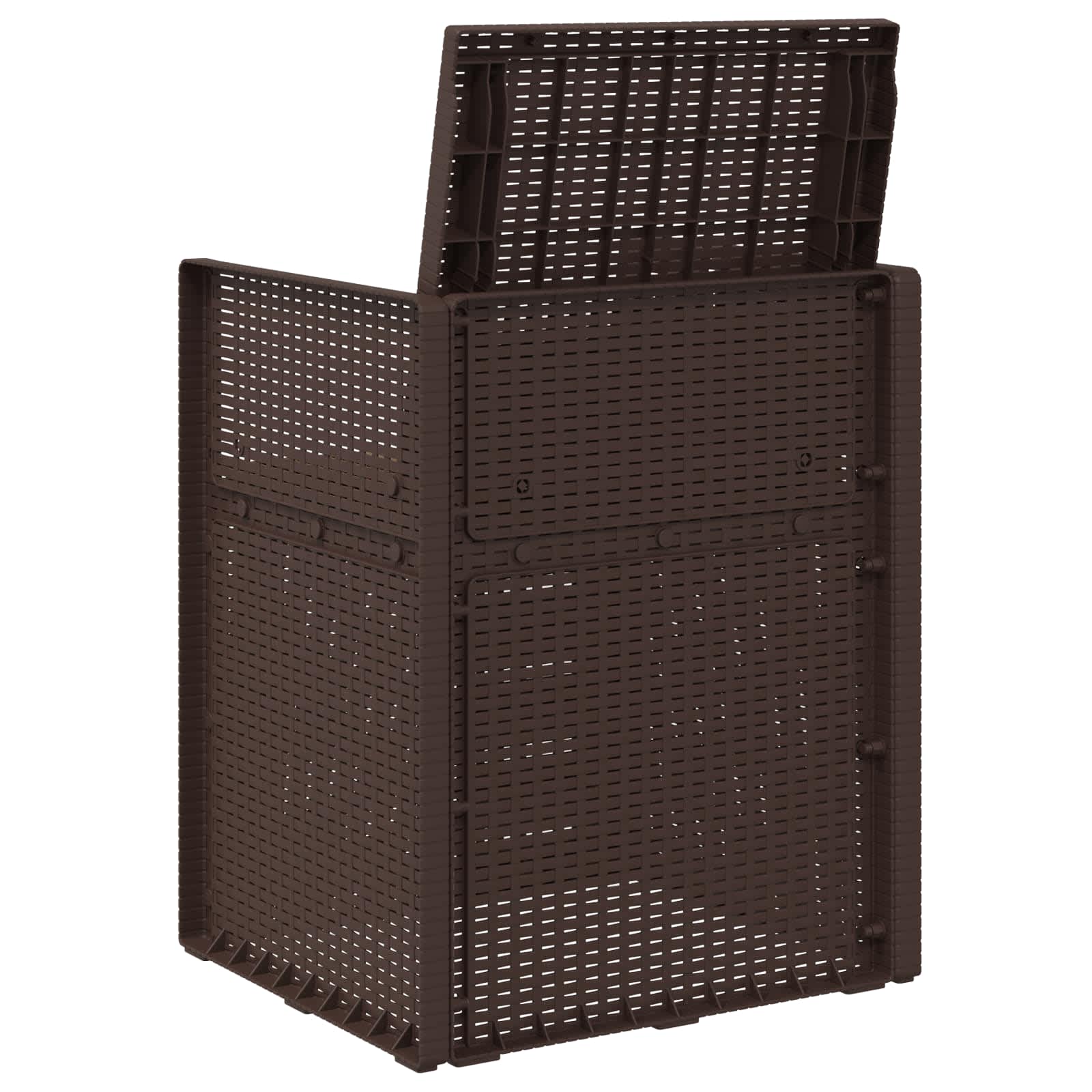 Vrtni jedilni stoli 2 pcs Rjava in taupe PP - slika 7