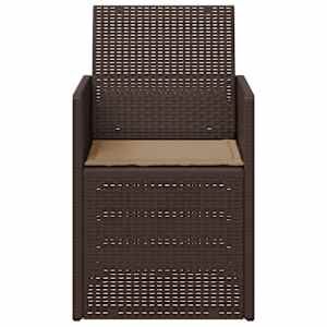 Zahradní jídelní židle 2 pcs Hnědá a taupe PP - obrázek 5