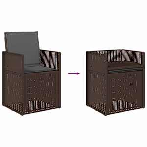 Zahradní jídelní židle 2 pcs Hnědá a antracitová PP - obrázek 9