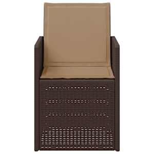 Zahradní jídelní židle 2 pcs Hnědá a taupe PP - obrázek 5