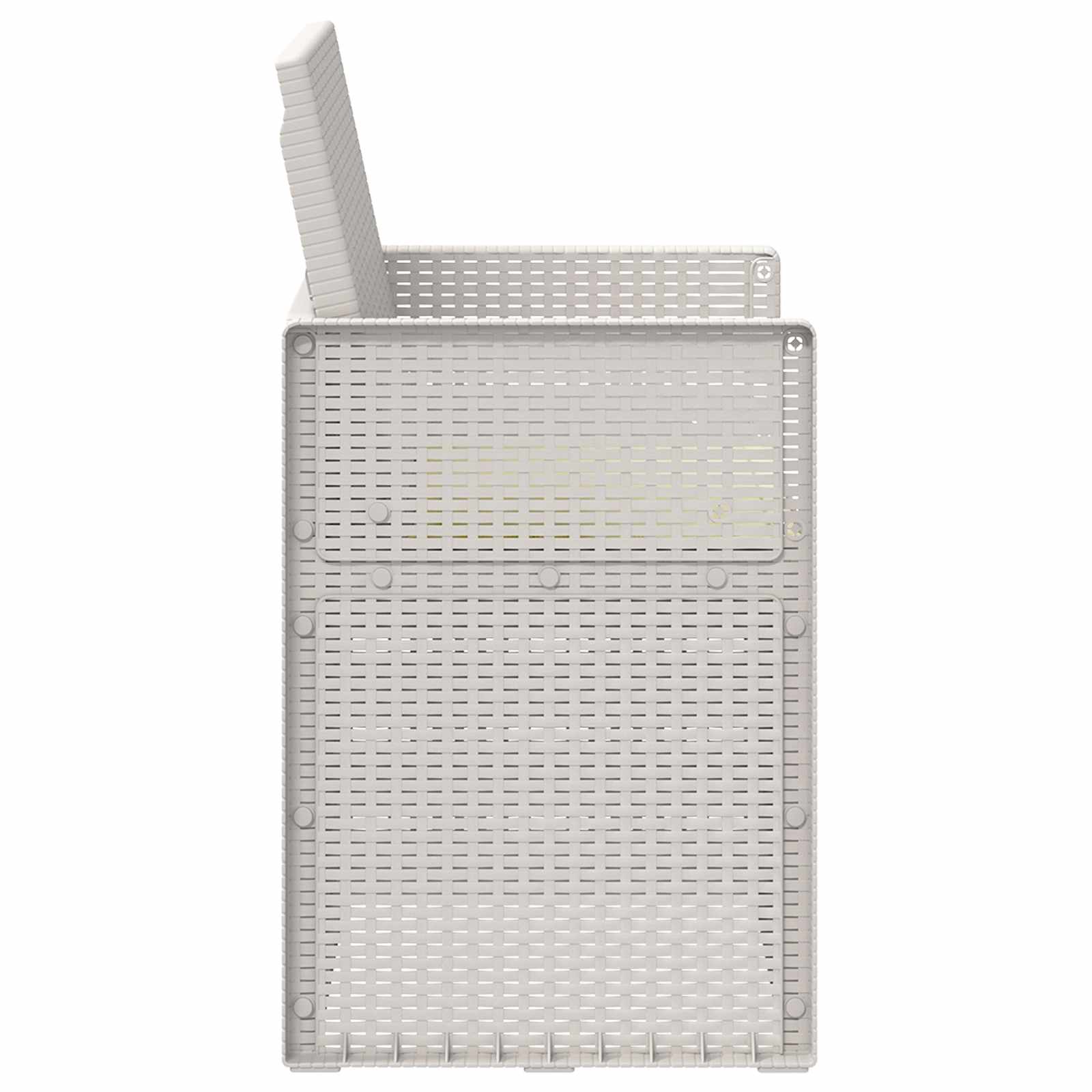 Vrtni jedilni stoli 2 pcs Bela in krem PP - slika 6