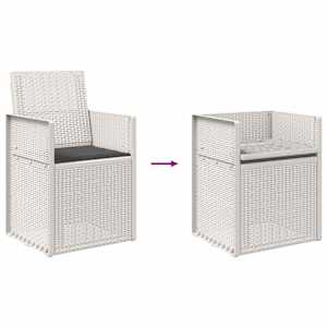 Zahradní jídelní židle 2 pcs Bílá a antracitová PP - obrázek 9