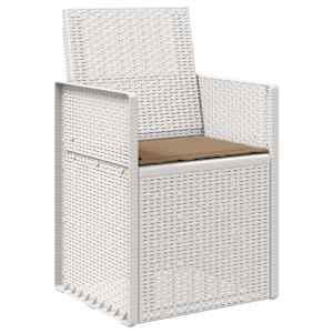 Zahradní jídelní židle 2 pcs Bílá a taupe PP - obrázek 4