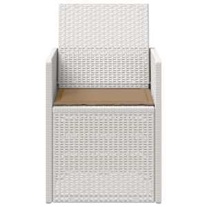 Zahradní jídelní židle 2 pcs Bílá a taupe PP - obrázek 5