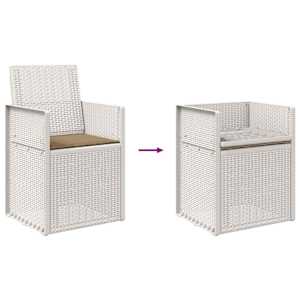 Zahradní jídelní židle 2 pcs Bílá a taupe PP - obrázek 9