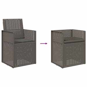 Zahradní jídelní židle 2 pcs Světle šedá a antracitová PP - obrázek 9