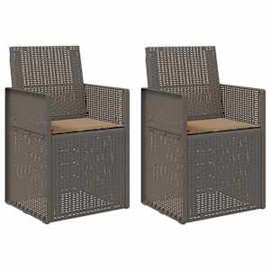 Zahradní jídelní židle 2 pcs Světle šedá, Šedobéžová PP - obrázek 2
