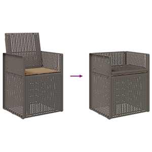 Zahradní jídelní židle 2 pcs Světle šedá, Šedobéžová PP - obrázek 9