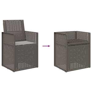 Zahradní jídelní židle 2 pcs Světle šedá PP - obrázek 9