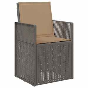 Zahradní jídelní židle 2 pcs Světle šedá, Šedobéžová PP - obrázek 4