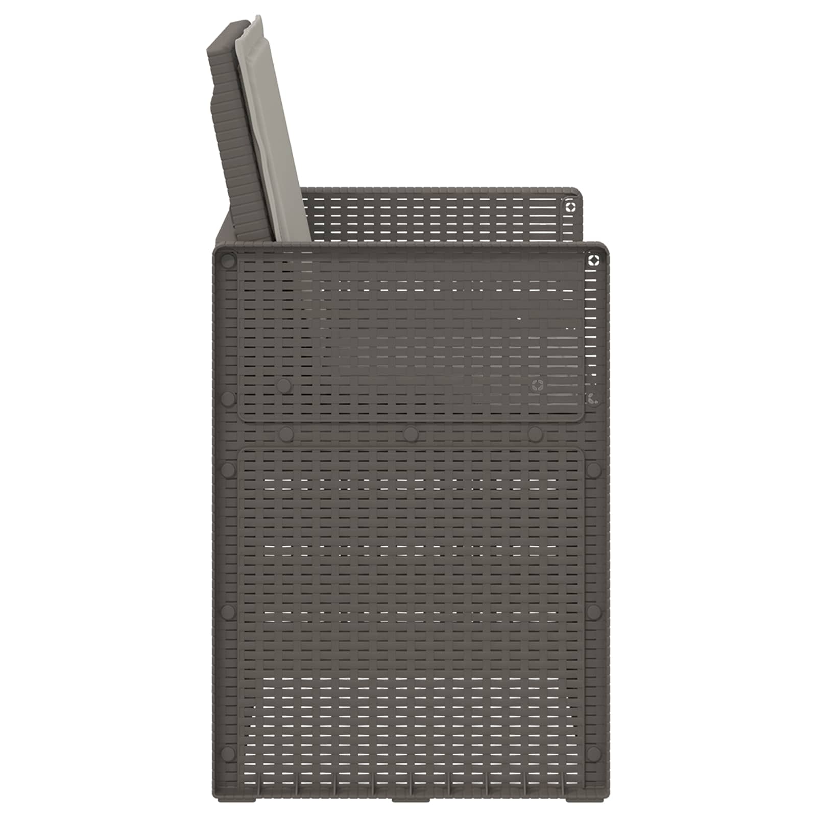Vrtni jedilni stoli 2 pcs Svetlo siva PP - slika 6