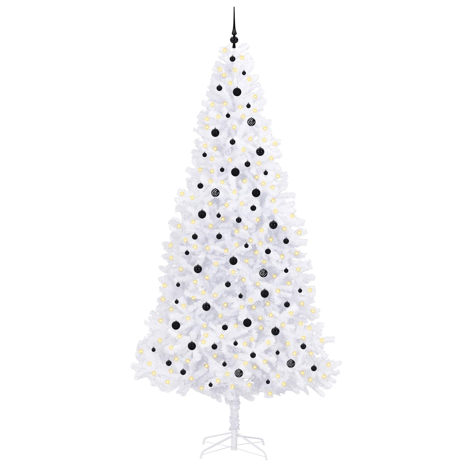 Sapin de Noël artificiel avec 300 LED Blanc 300 cm PVC et Acier – Image 3