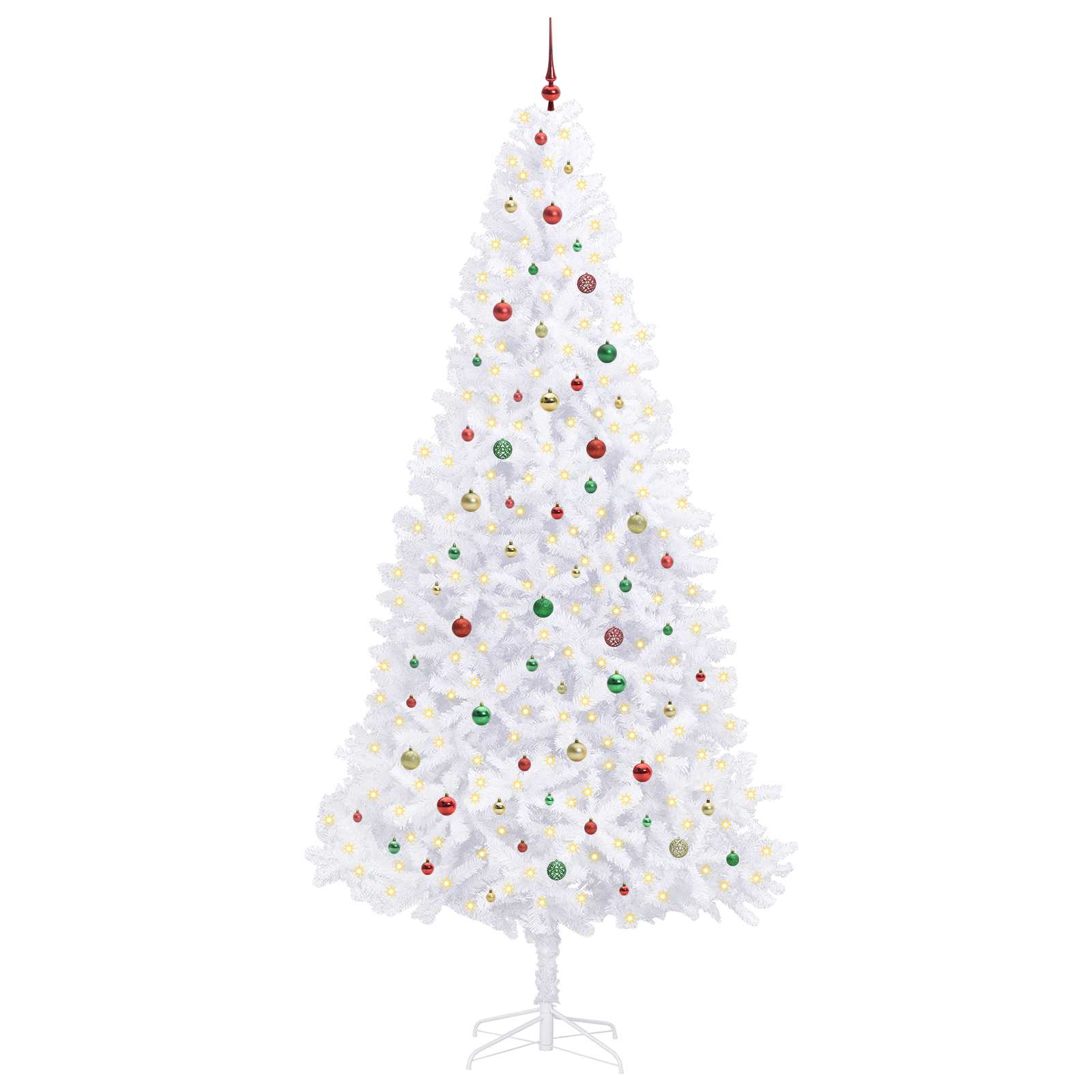 Sapin de Noël artificiel avec 300 LED Blanc 300 cm PVC et Acier – Image 3
