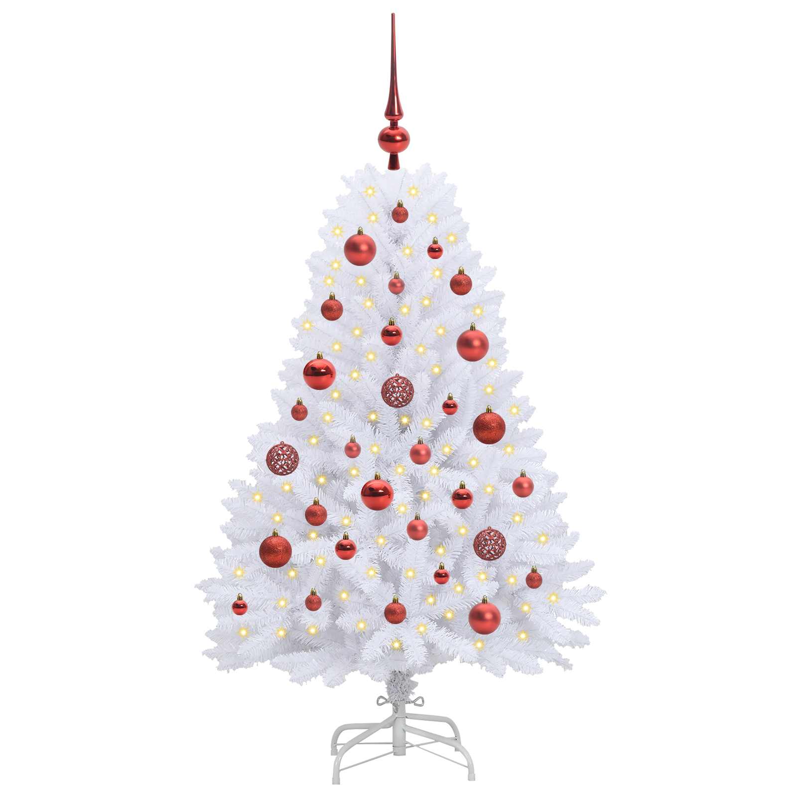 Sapin de Noël Artificiel à Branches Articulées Blanc 120 cm – Image 3