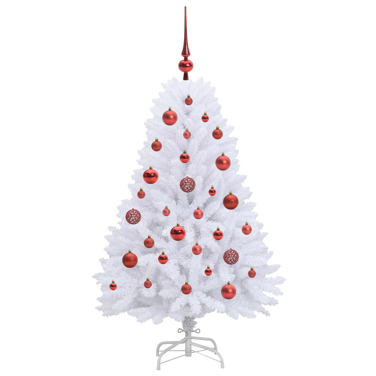 Sapin de Noël Artificiel à Branches Articulées Blanc 120 cm – Image 4