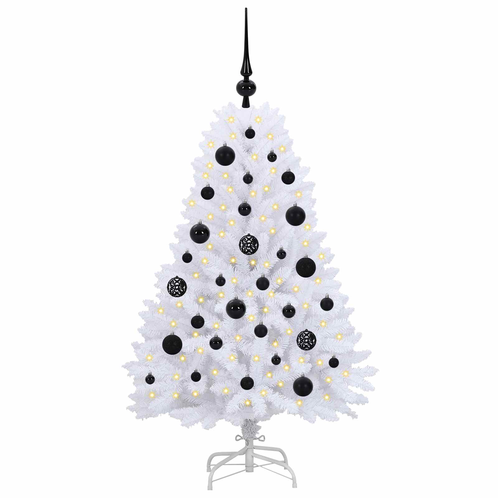 Sapin de Noël Artificiel à Branches Articulées Blanc 120 cm – Image 3