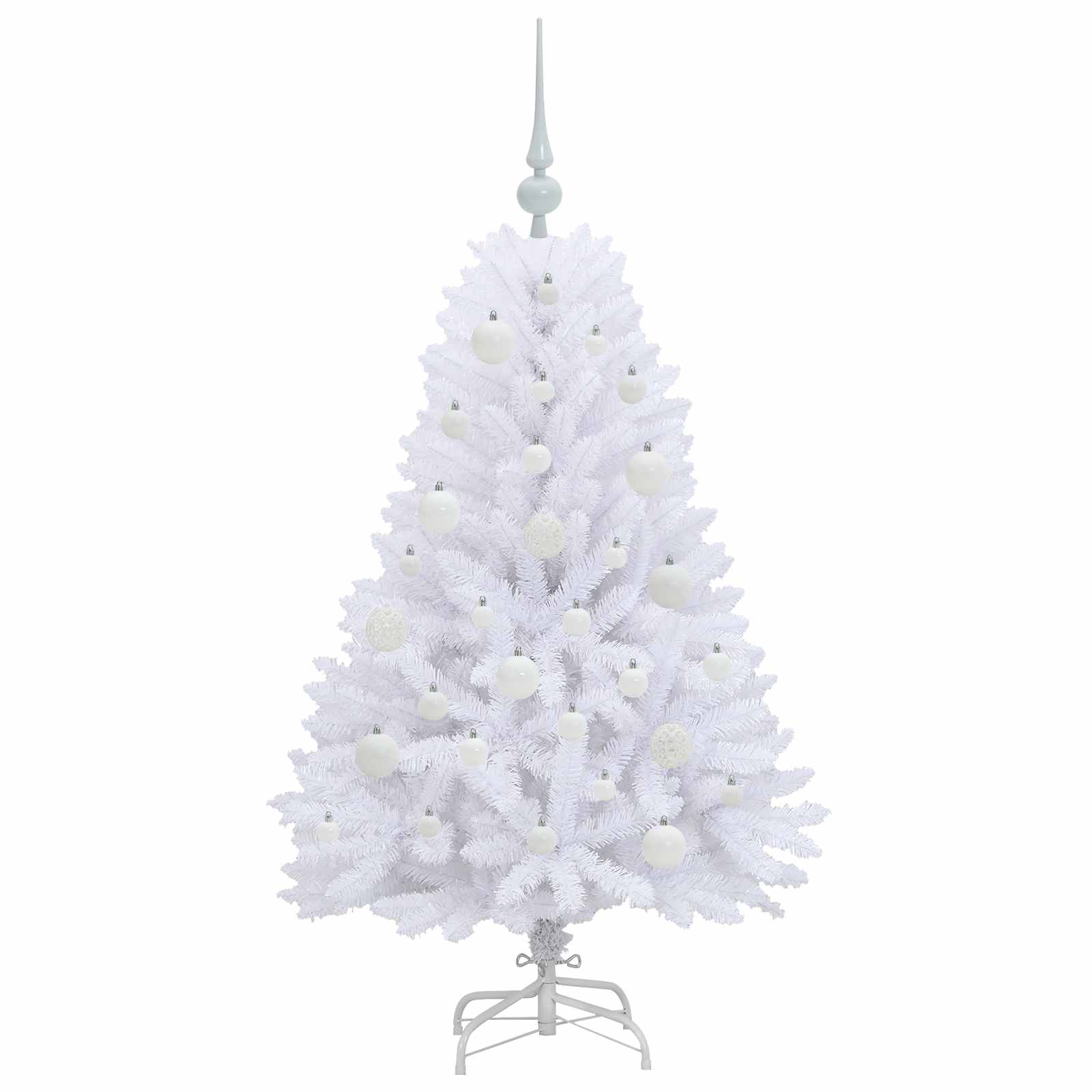 Sapin de Noël Artificiel à Branches Articulées Blanc 120 cm – Image 4