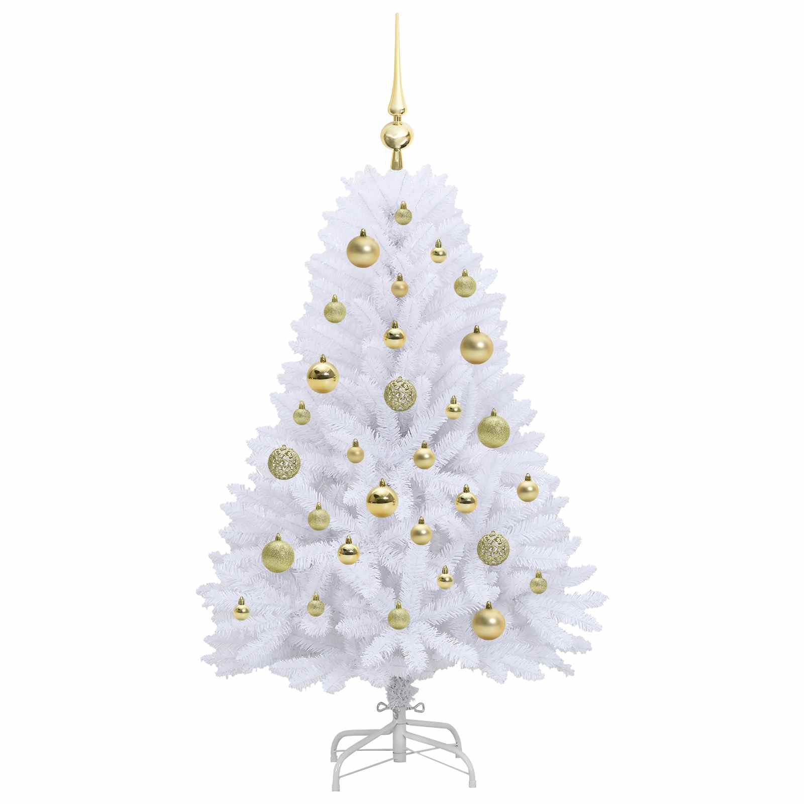 Sapin de Noël Artificiel à Branches Articulées Blanc 120 cm – Image 4