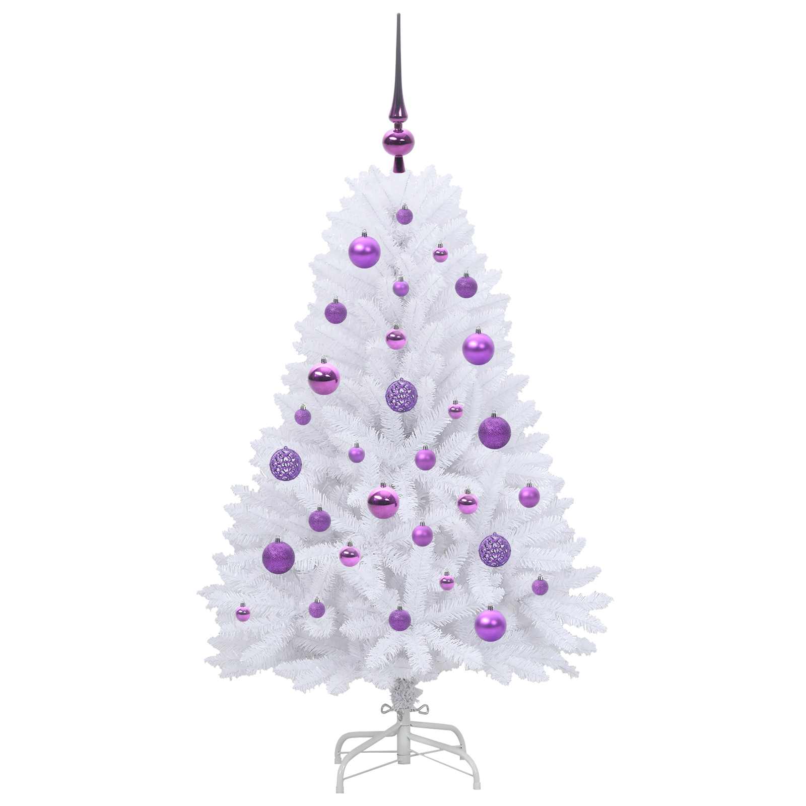Sapin de Noël Artificiel à Branches Articulées Blanc 120 cm – Image 4