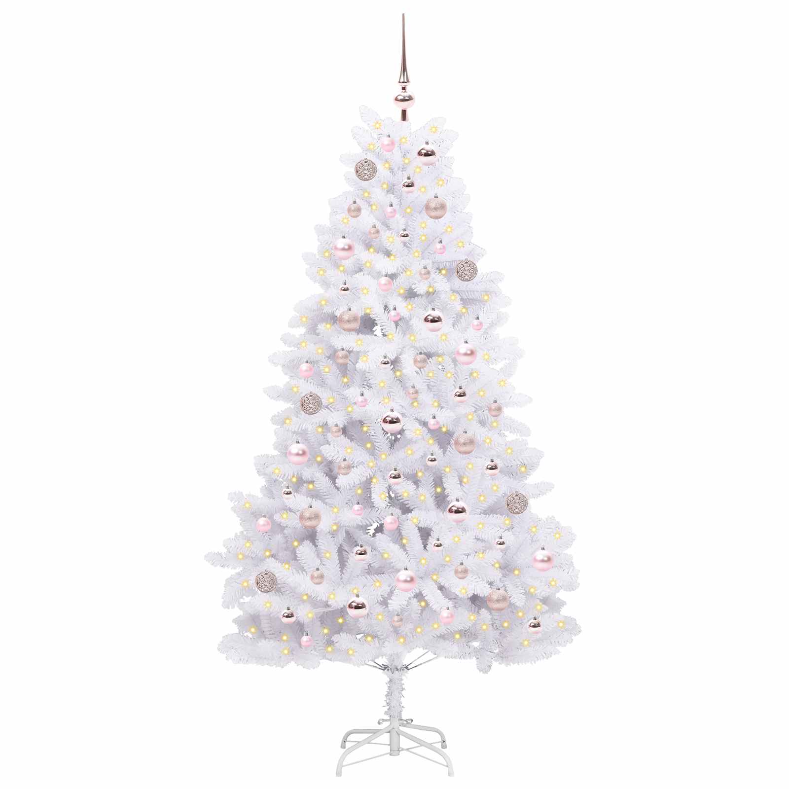 Sapin de Noël Artificiel à Branches Articulées Blanc 180 cm – Image 3