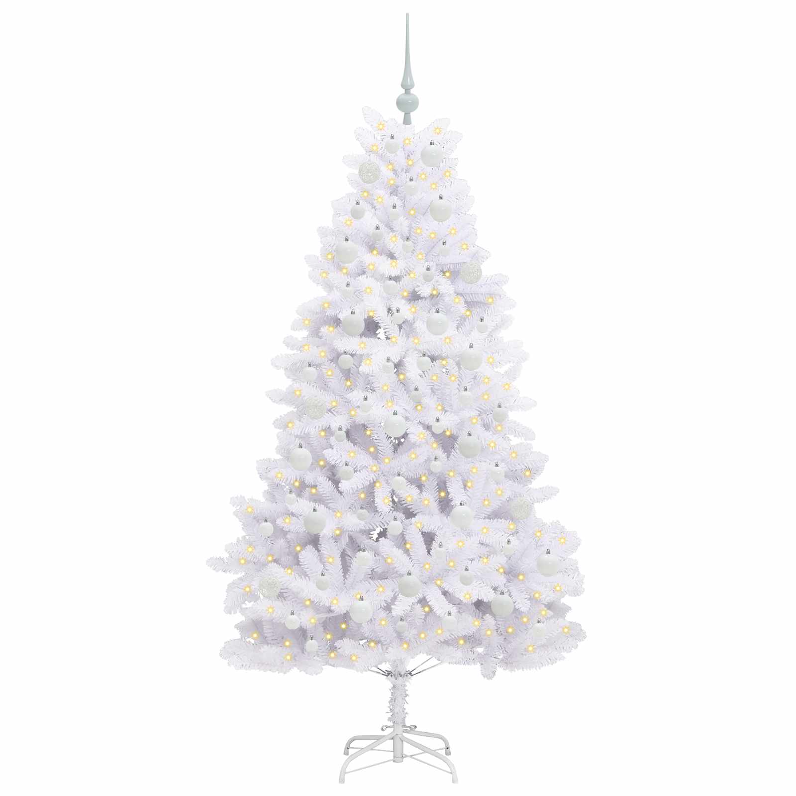 Sapin de Noël Artificiel à Branches Articulées Blanc 180 cm – Image 3