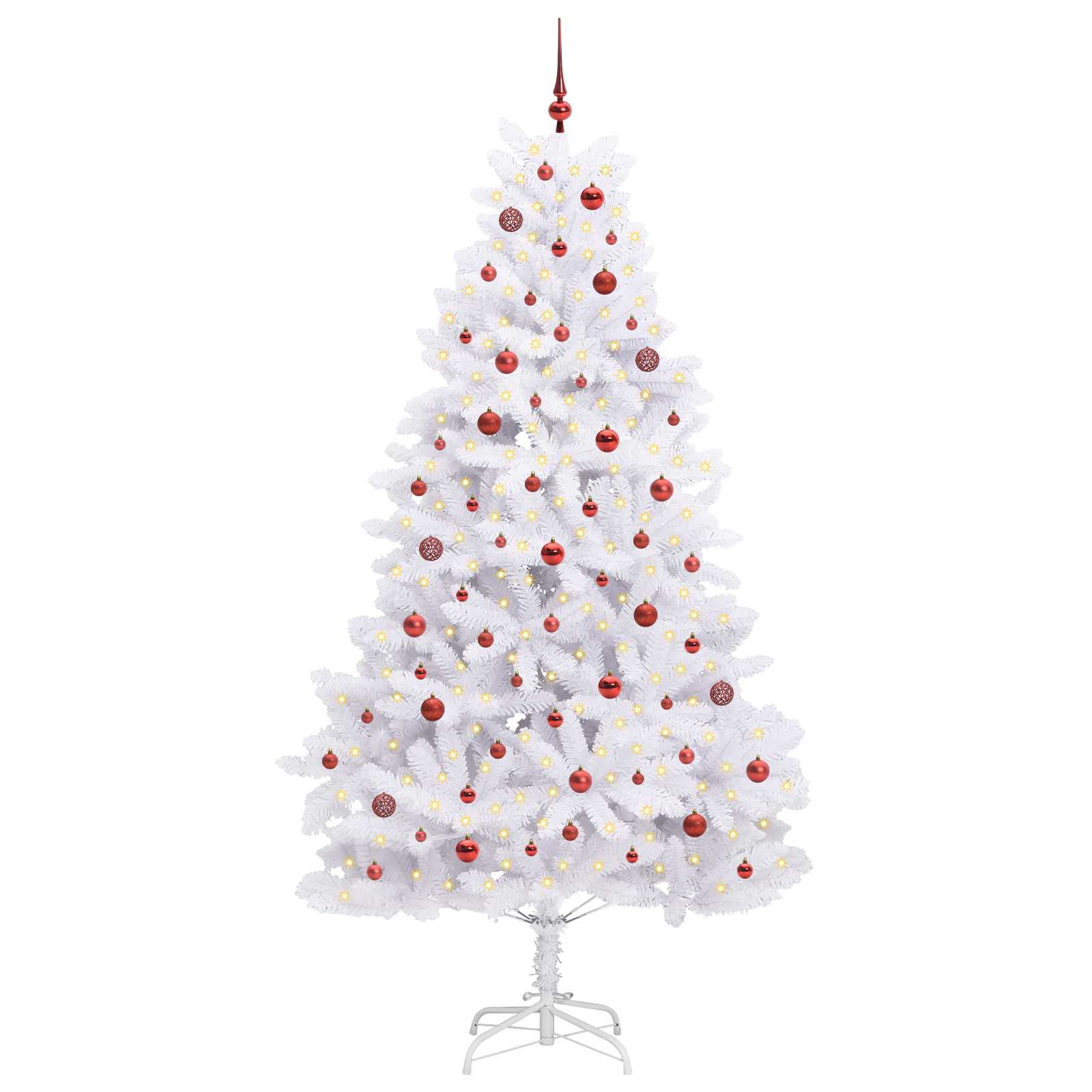 Sapin de Noël Artificiel à Branches Articulées Blanc 240 cm – Image 3