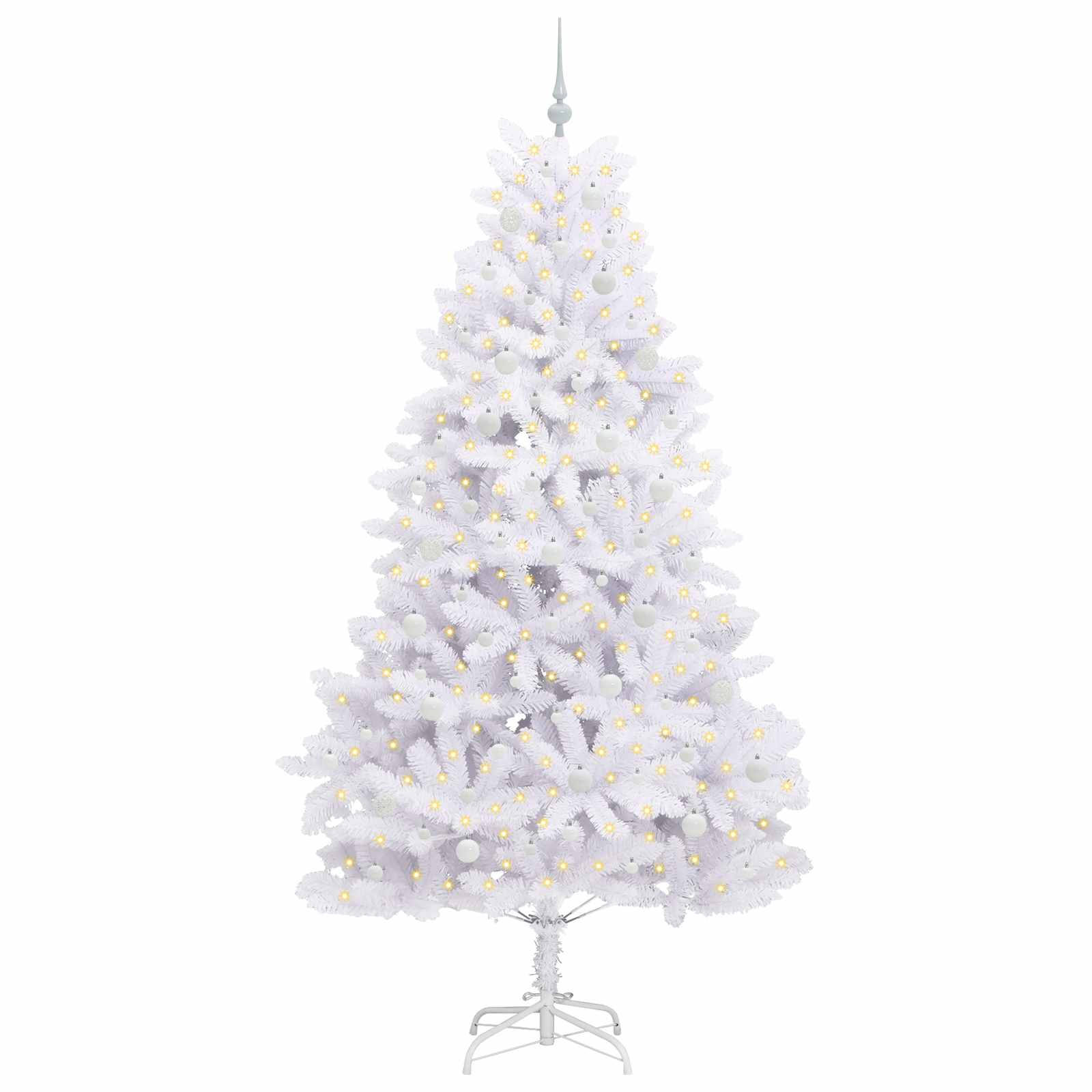Sapin de Noël Artificiel à Branches Articulées Blanc 240 cm – Image 3