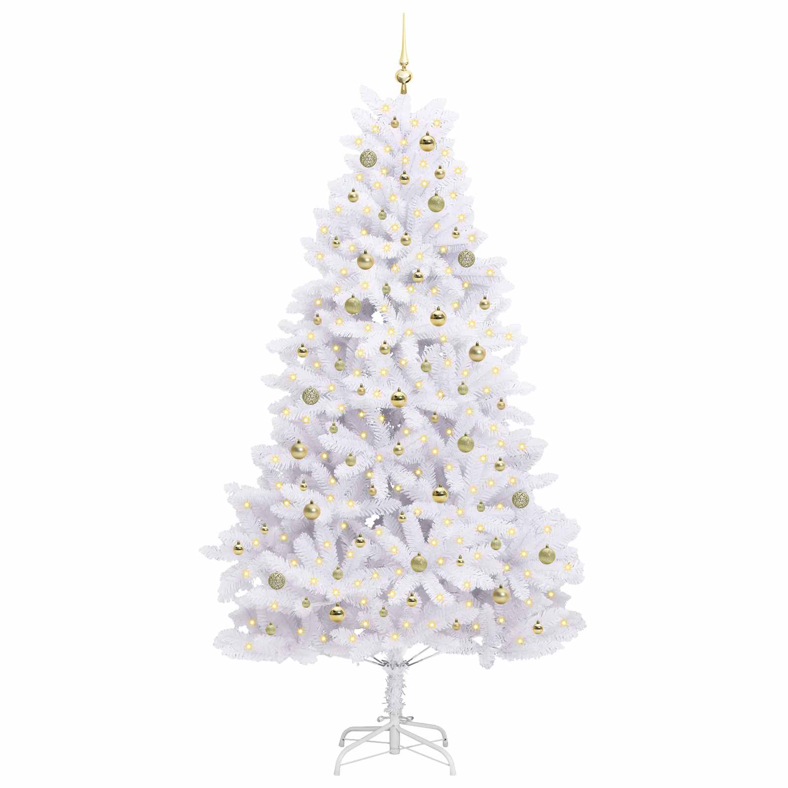 Sapin de Noël Artificiel à Branches Articulées Blanc 240 cm – Image 3