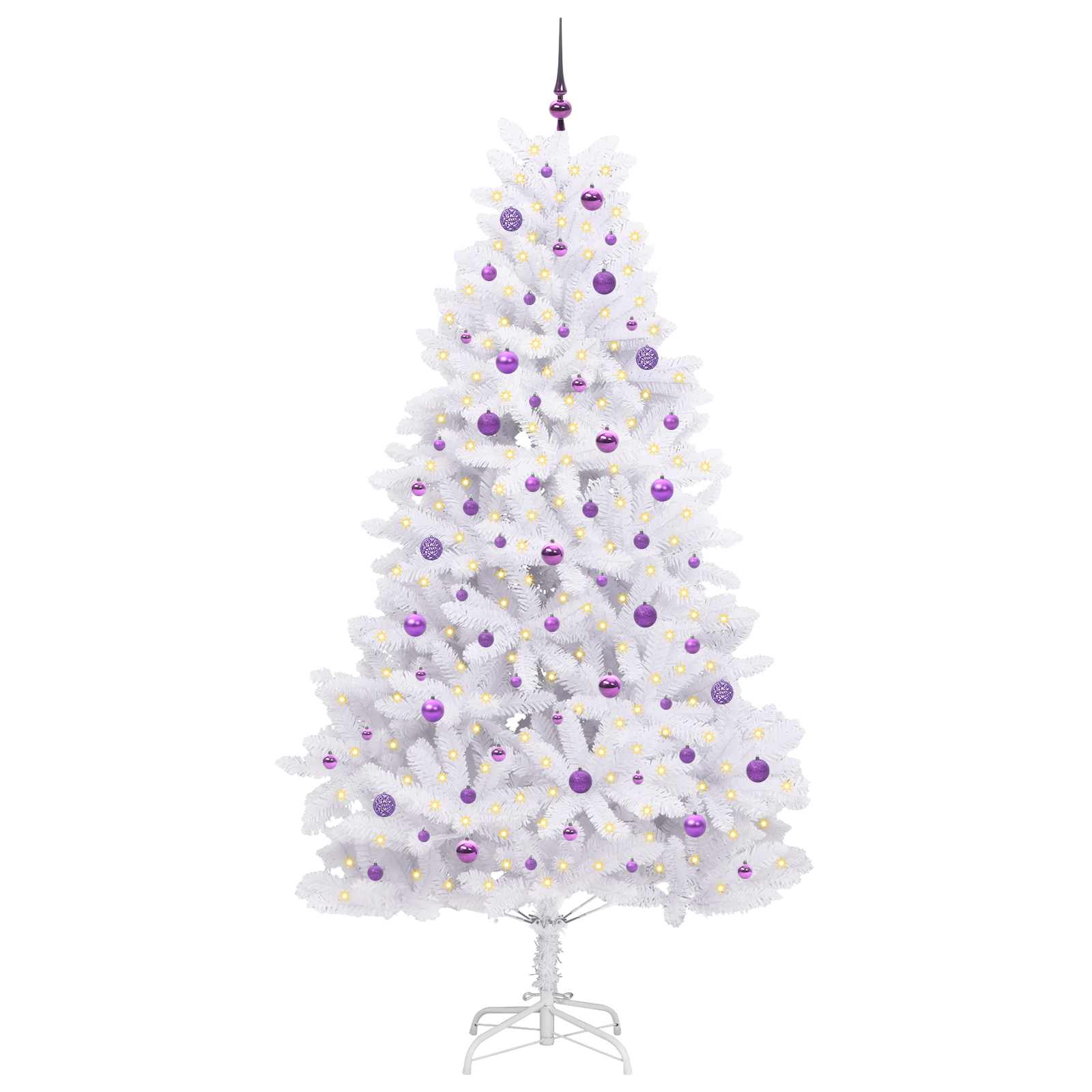 Sapin de Noël Artificiel à Branches Articulées Blanc 240 cm – Image 3