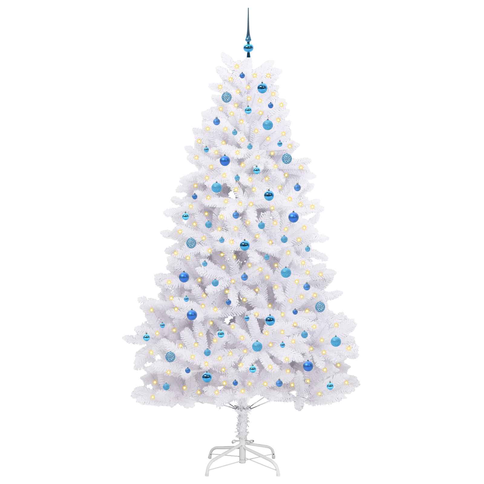Sapin de Noël Artificiel à Branches Articulées Blanc 240 cm – Image 3