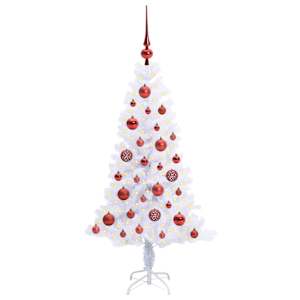Umělý vánoční stromeček s stojanem Bílá 120 cm PVC a ocel - obrázek 3