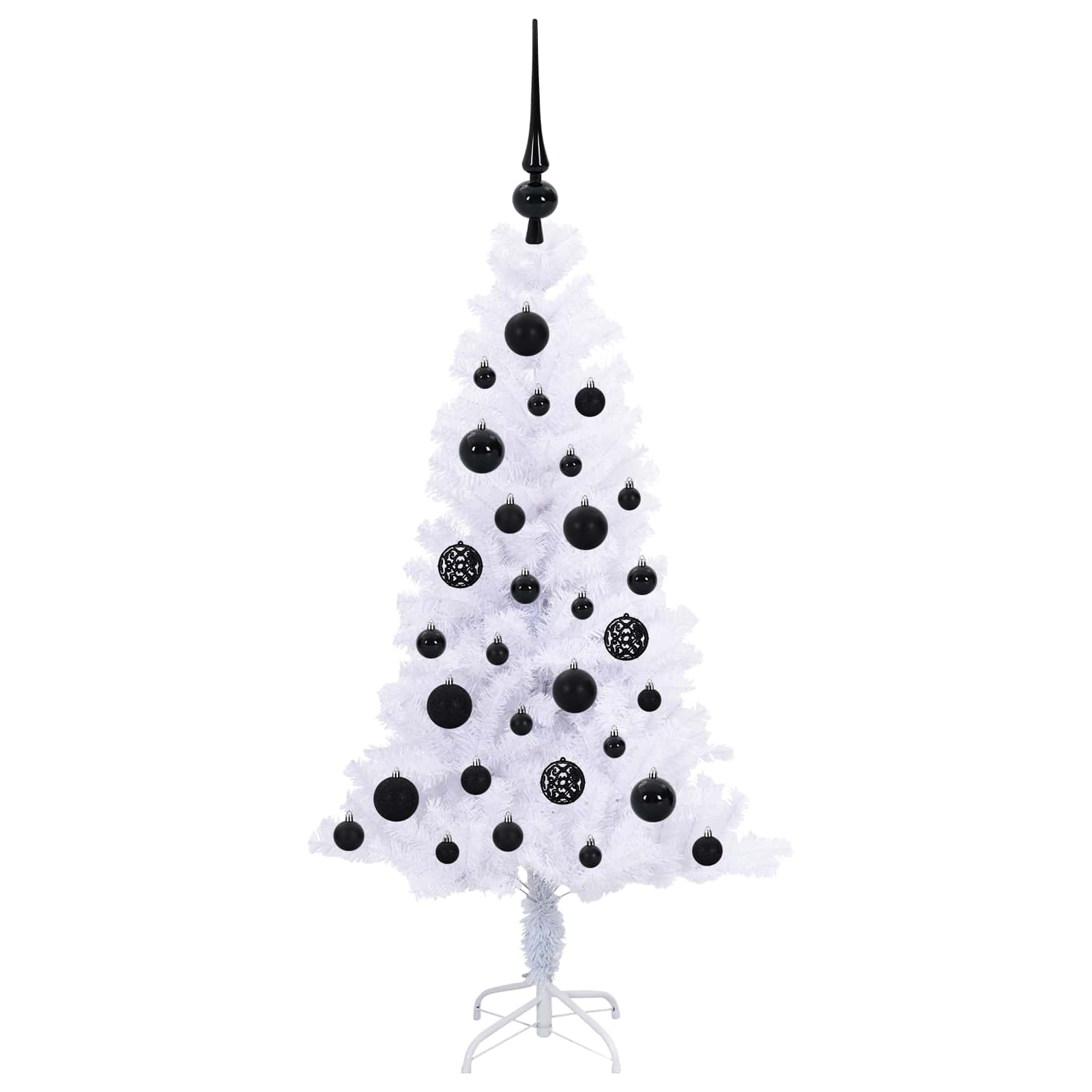 Sapin de Noël artificiel avec 150 LED Blanc 120 cm PVC et Acier – Image 4