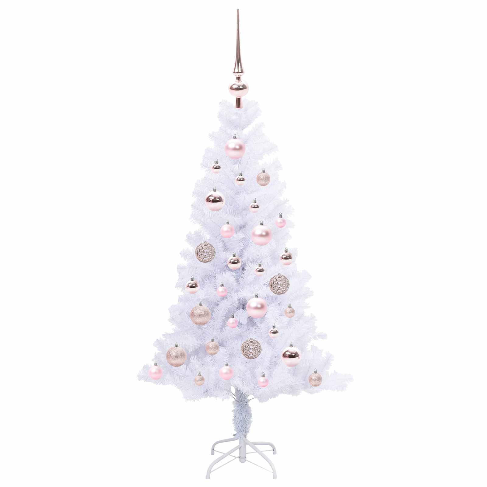 Sapin de Noël artificiel avec 150 LED Blanc 120 cm PVC et Acier – Image 4