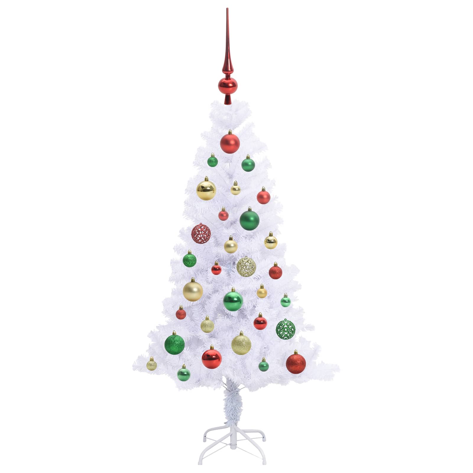 Sapin de Noël artificiel avec 150 LED Blanc 120 cm PVC et Acier – Image 5