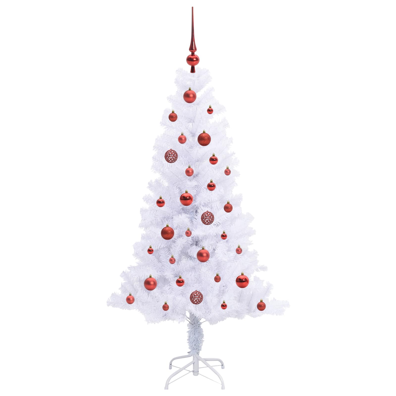 Sapin de Noël artificiel avec 150 LED Blanc 150 cm PVC et Acier – Image 4