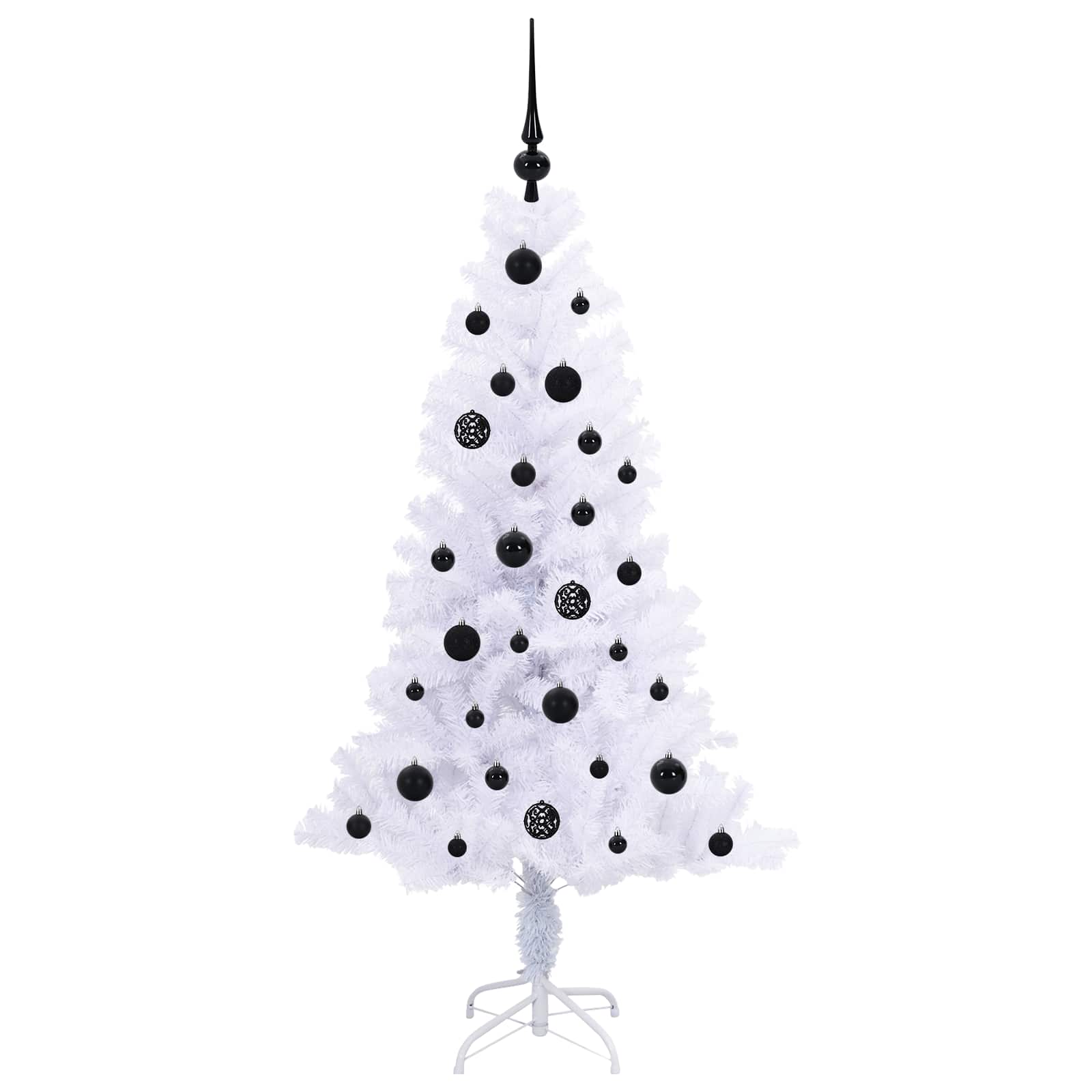 Sapin de Noël artificiel avec 150 LED Blanc 150 cm PVC et Acier – Image 4