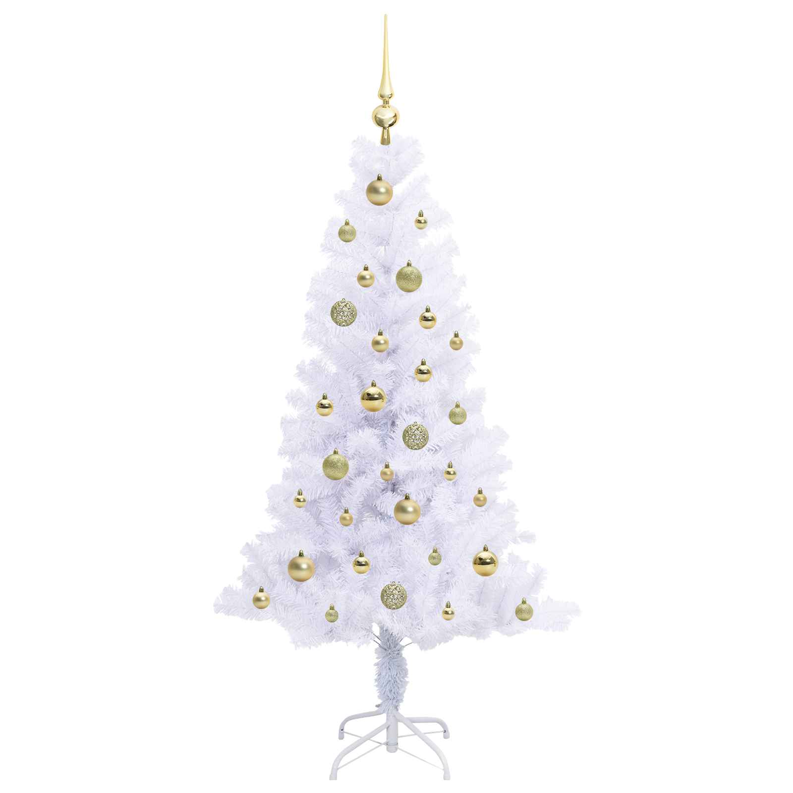 Sapin de Noël artificiel avec 150 LED Blanc 150 cm PVC et Acier – Image 4