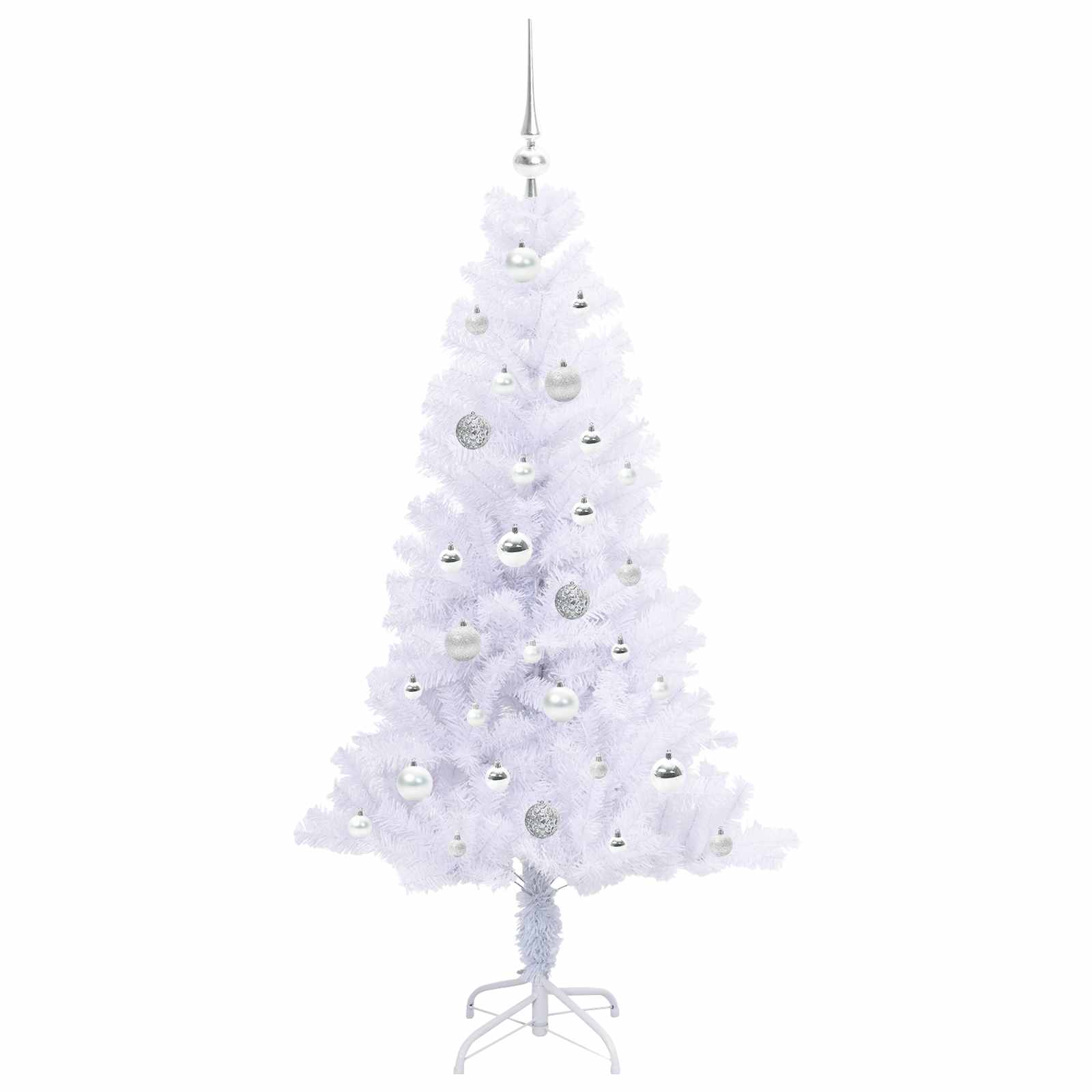 Sapin de Noël artificiel avec 150 LED Blanc 150 cm PVC et Acier – Image 4