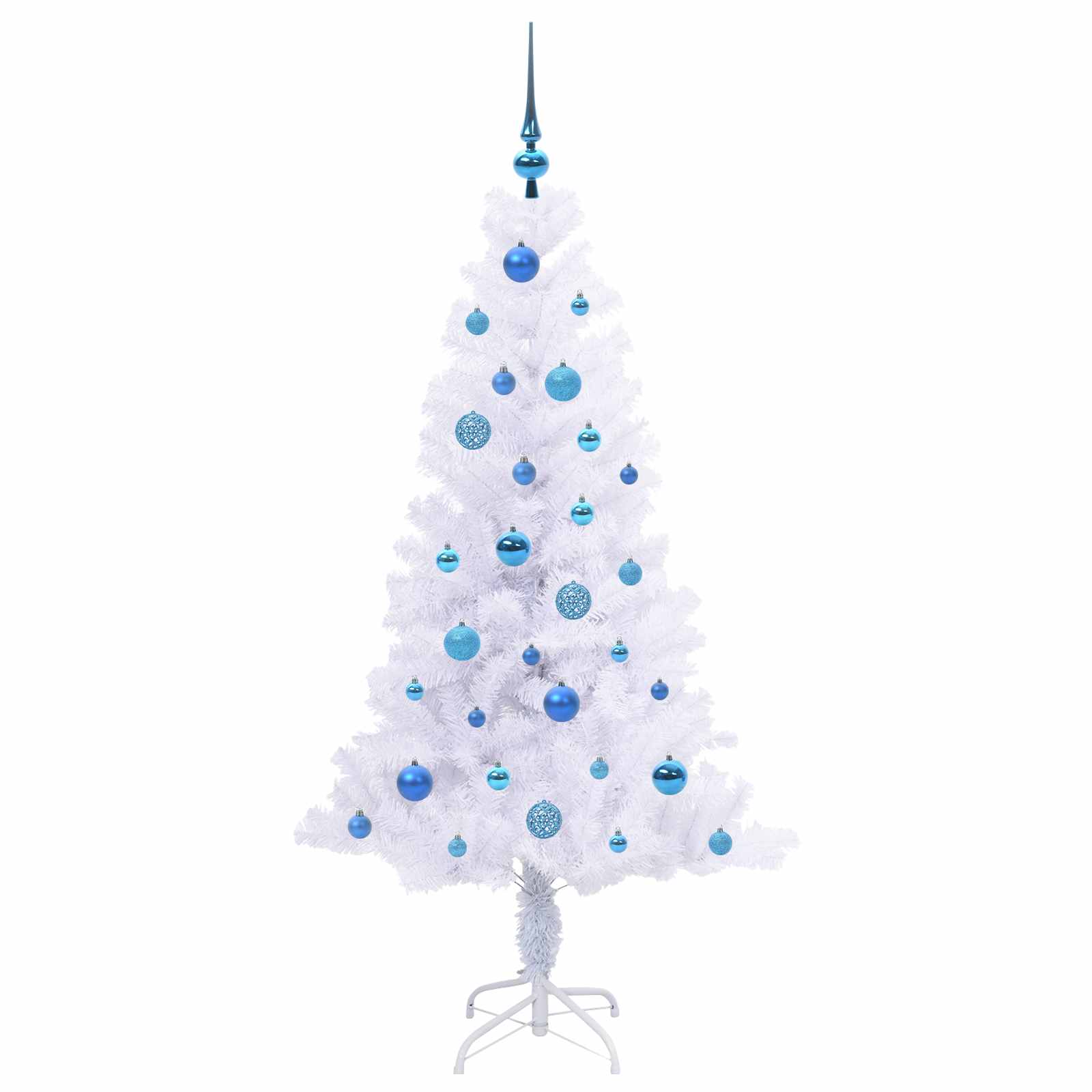 Sapin de Noël artificiel avec 150 LED Blanc 150 cm PVC et Acier – Image 4