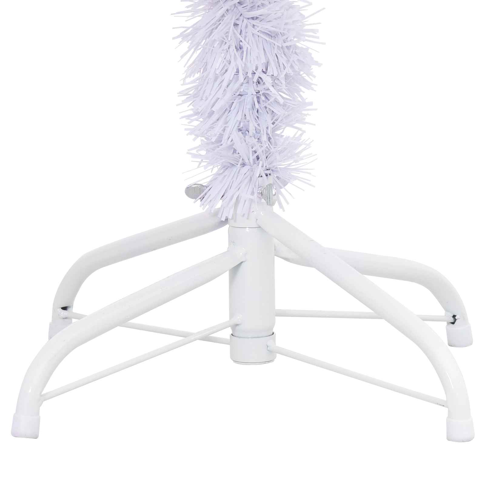 Umělý vánoční stromeček s stojanem Bílá 150 cm PVC a ocel - obrázek 15
