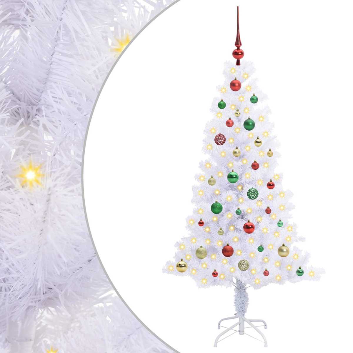Kunstigt juletræ med 150 LED'er PVC og Stål - Billede 2