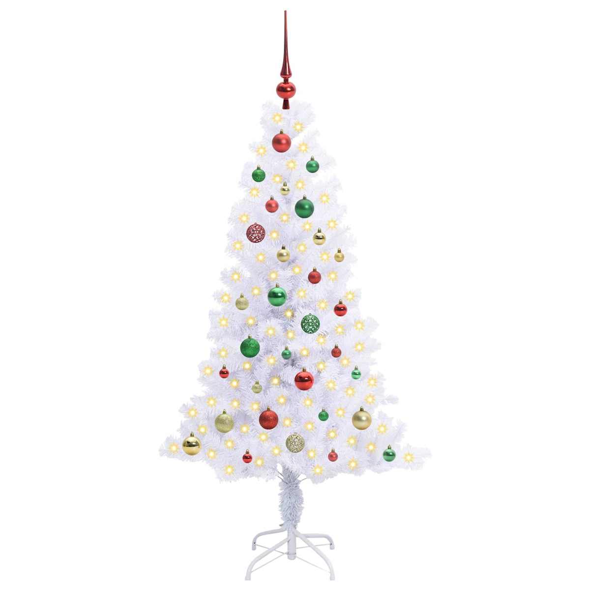 Kunstigt juletræ med 150 LED'er PVC og Stål - Billede 3