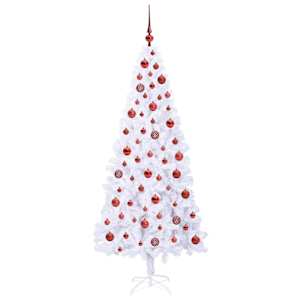 Umělý vánoční stromeček s stojanem Bílá 180 cm PVC a ocel - obrázek 4